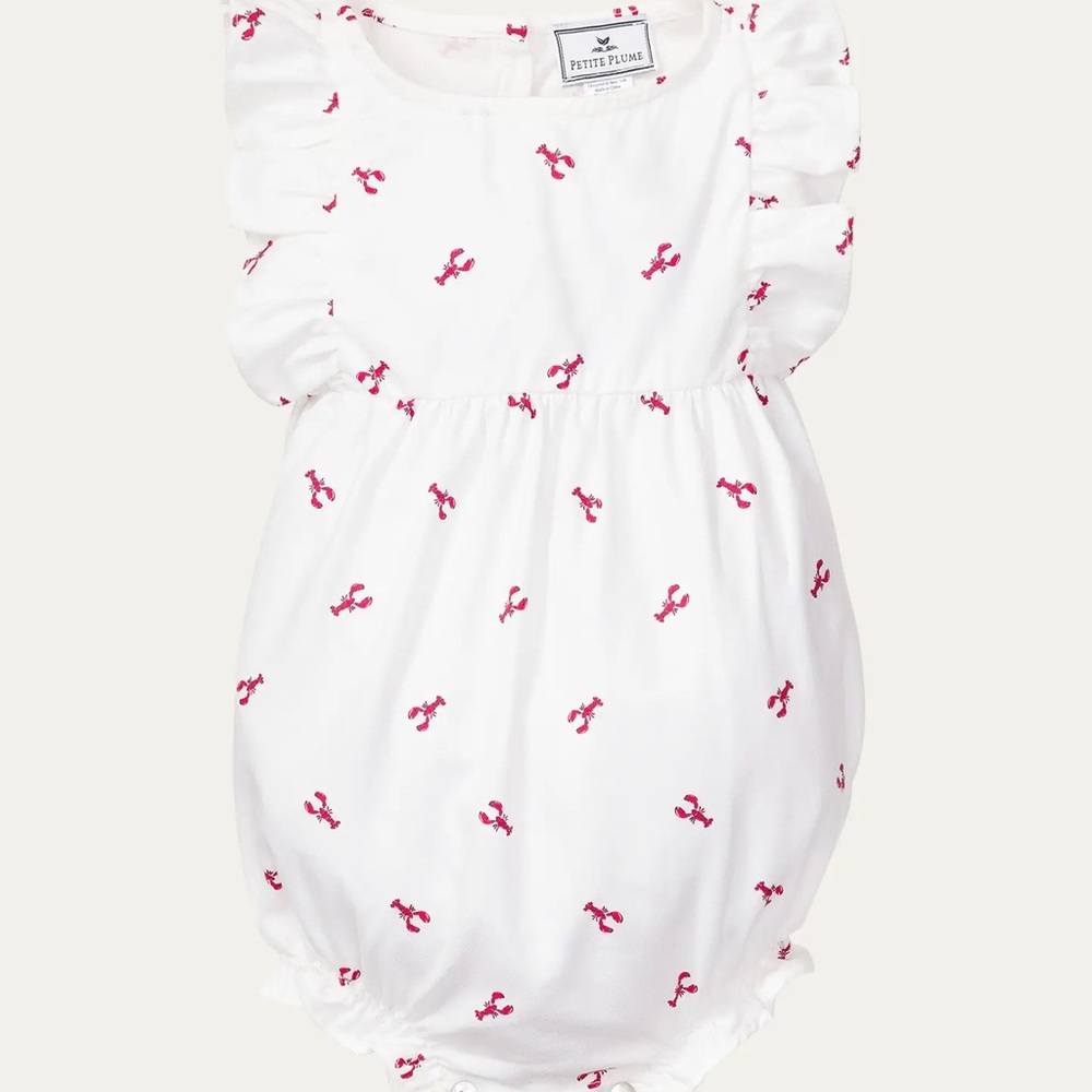 Girl's Brixham Lobsters Bubble Romper in 18-24 months
